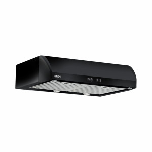 Straight Line Kitchen Chimney Push Button Baffle filters 60cm 1000 m   h   Black  6014
