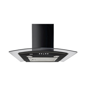 Kitchen Chimney Curved Glass with Push Button Baffle filters 60cm 1000 m3 h  Black  6071 EX BL